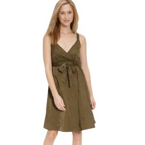 Eileen Fisher Steel Satin A-Line Dress